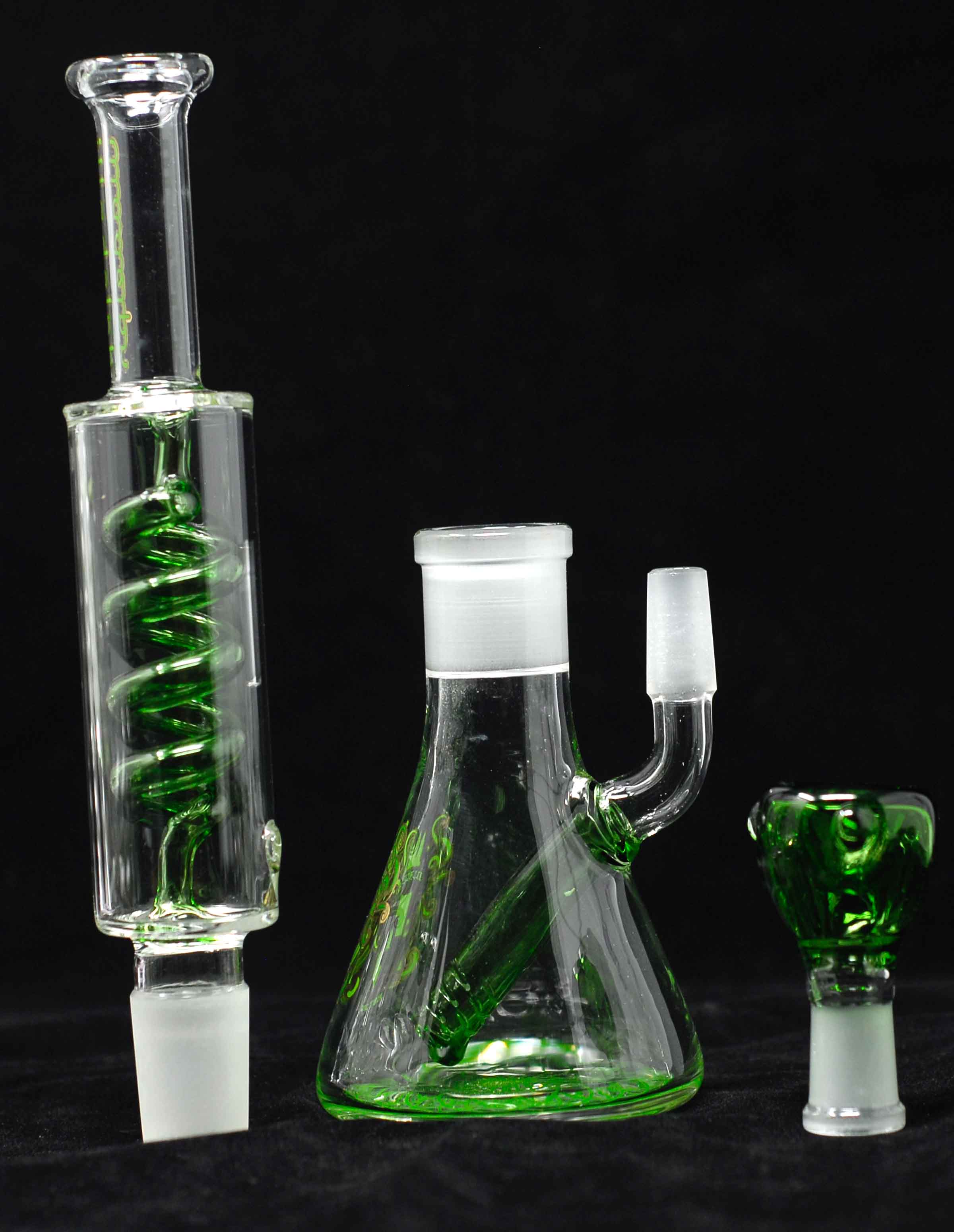 10" DNA Coil Straight Neck Glass Water Bong Pipe - Image 2