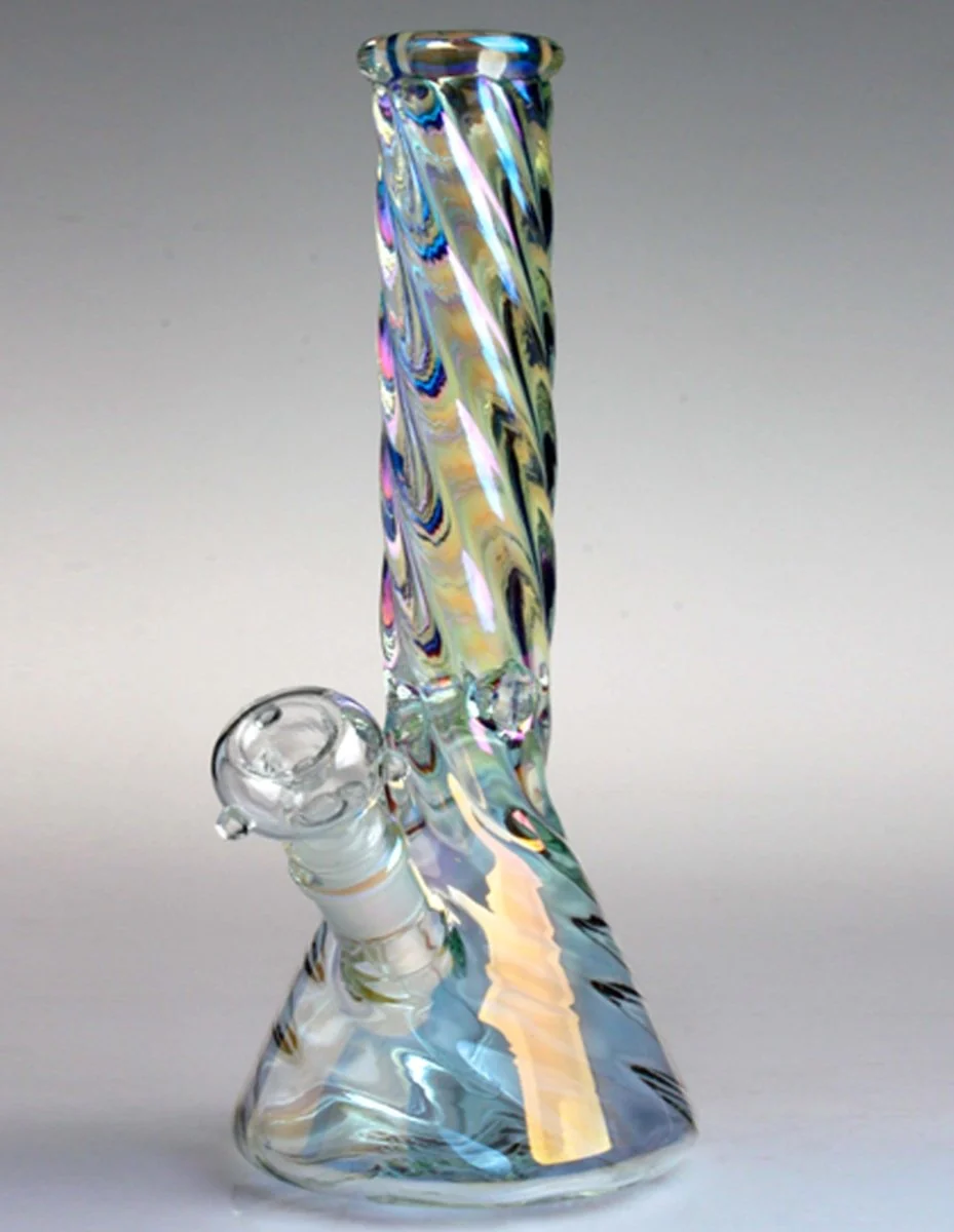12" 5mm Twisting Beaker Glass Bong Pipe - Image 2