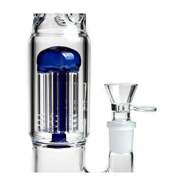 12"  Glass Water Bong pipe with ice pinch and percs - Image 2