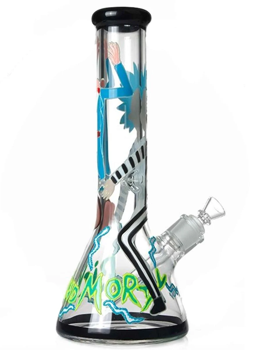 13.5" Glow in dark R & M water pipe