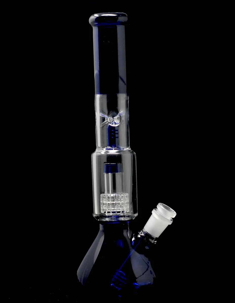 13" Glass Beaker Glass with Matrix Percolator Bong