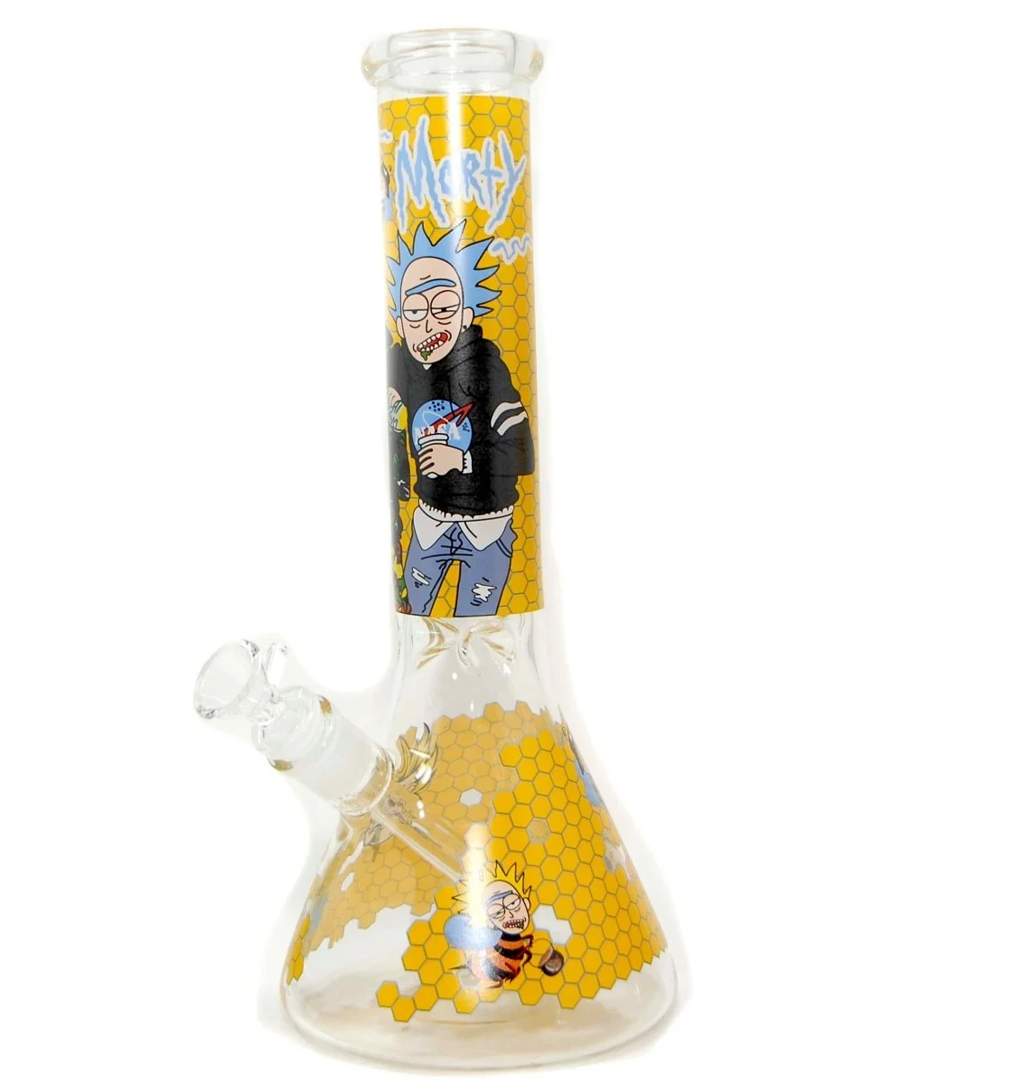 13" RM Bee Cartoon Glass Water Bong Pipe - Image 2