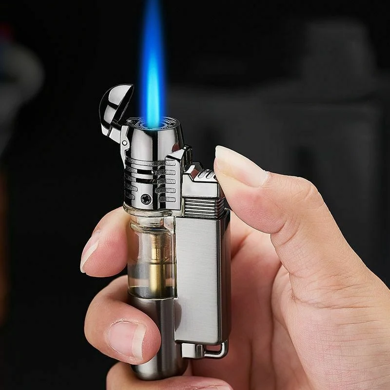 3" Windproof Turbo Lighter Gas Lighter Flame Butane Metal Cigarettes Mini