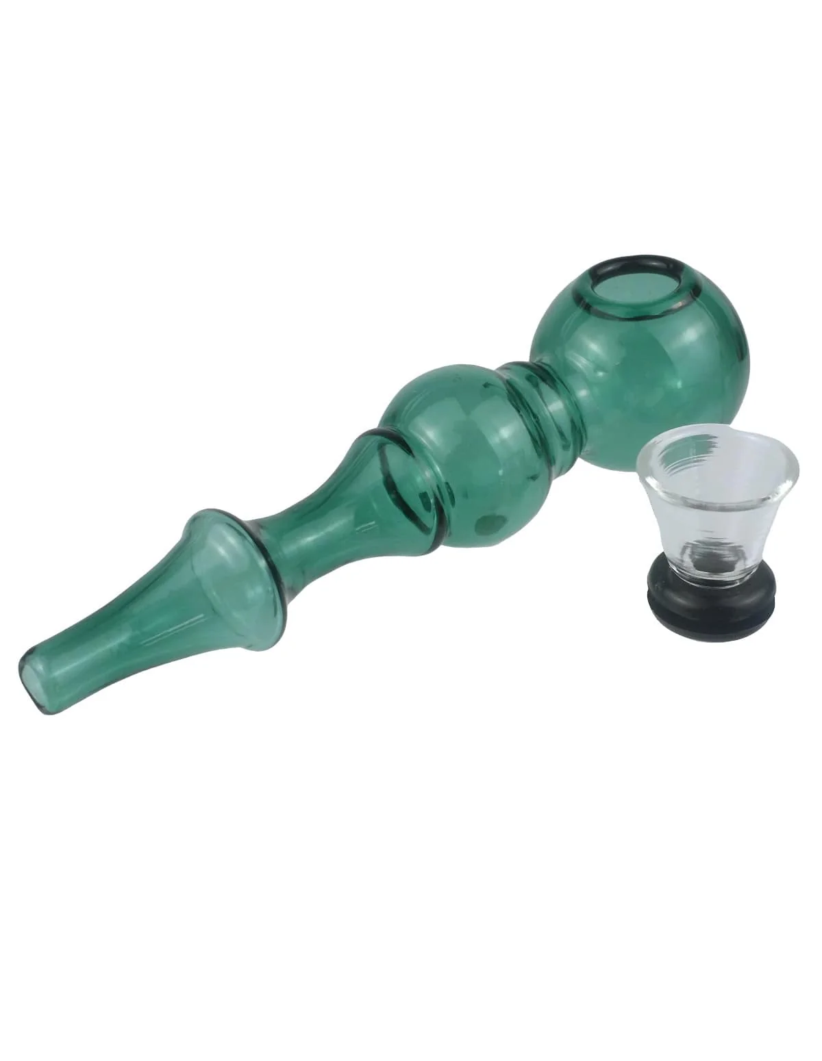 4.5" Glass Green Hand Oil Burner Pipe - Image 2