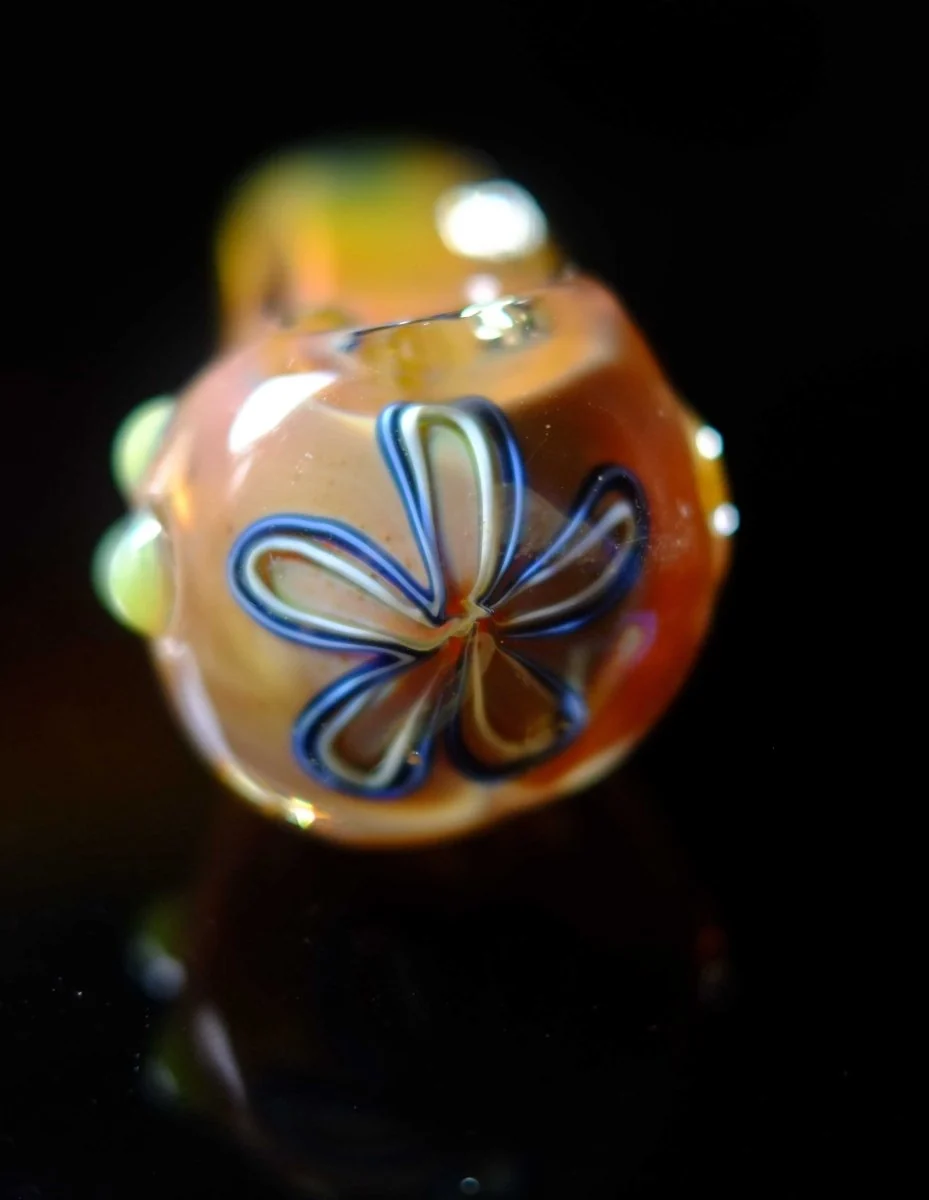 4" Dot Square Glass Spoon Pipe - Image 3