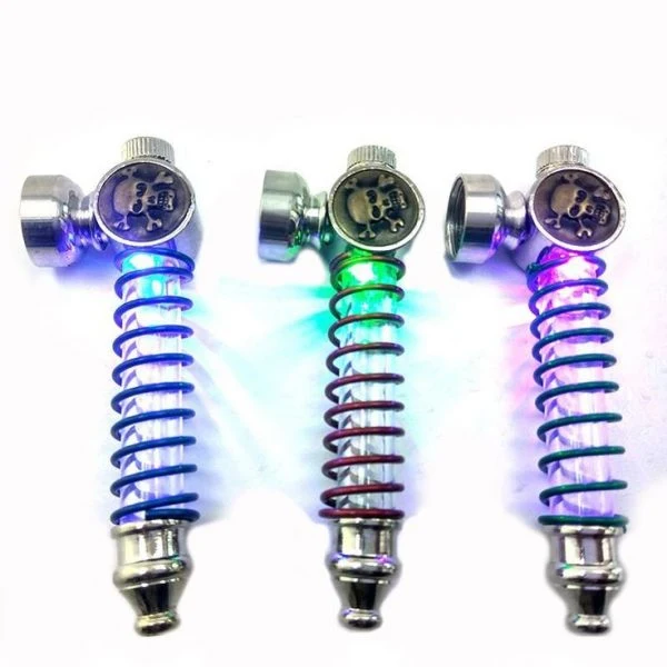 4" light up Metal Tobacco pipe - Image 2