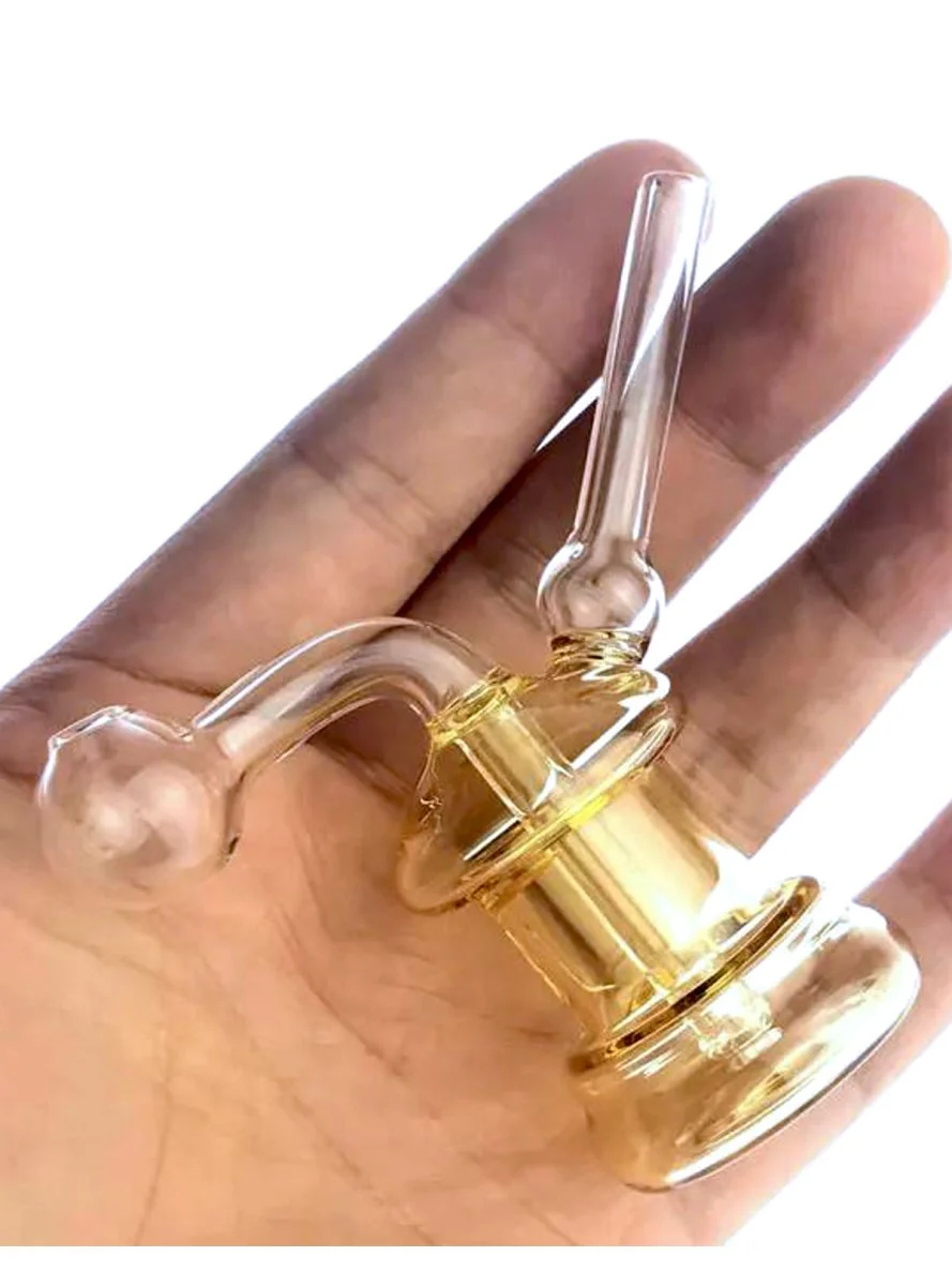 4" Tiny Glass oil Burner Water Pipe - Image 2