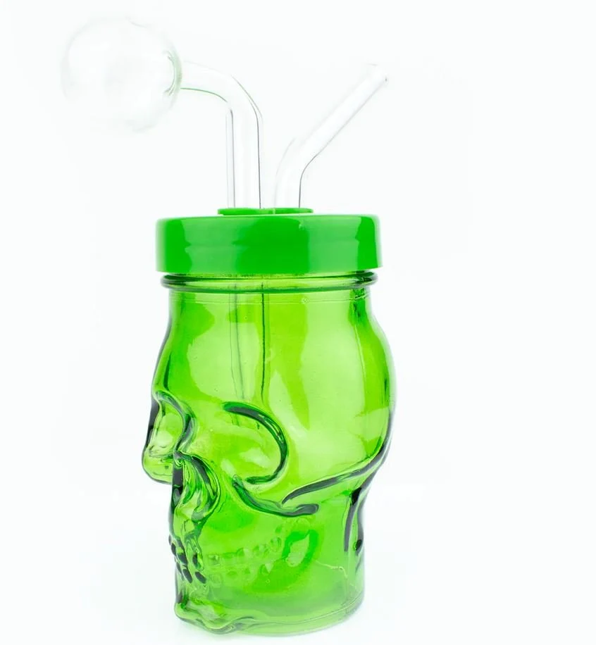 5.5" Skull Cup Oil Burner Bubbler Water Pipe - Image 3