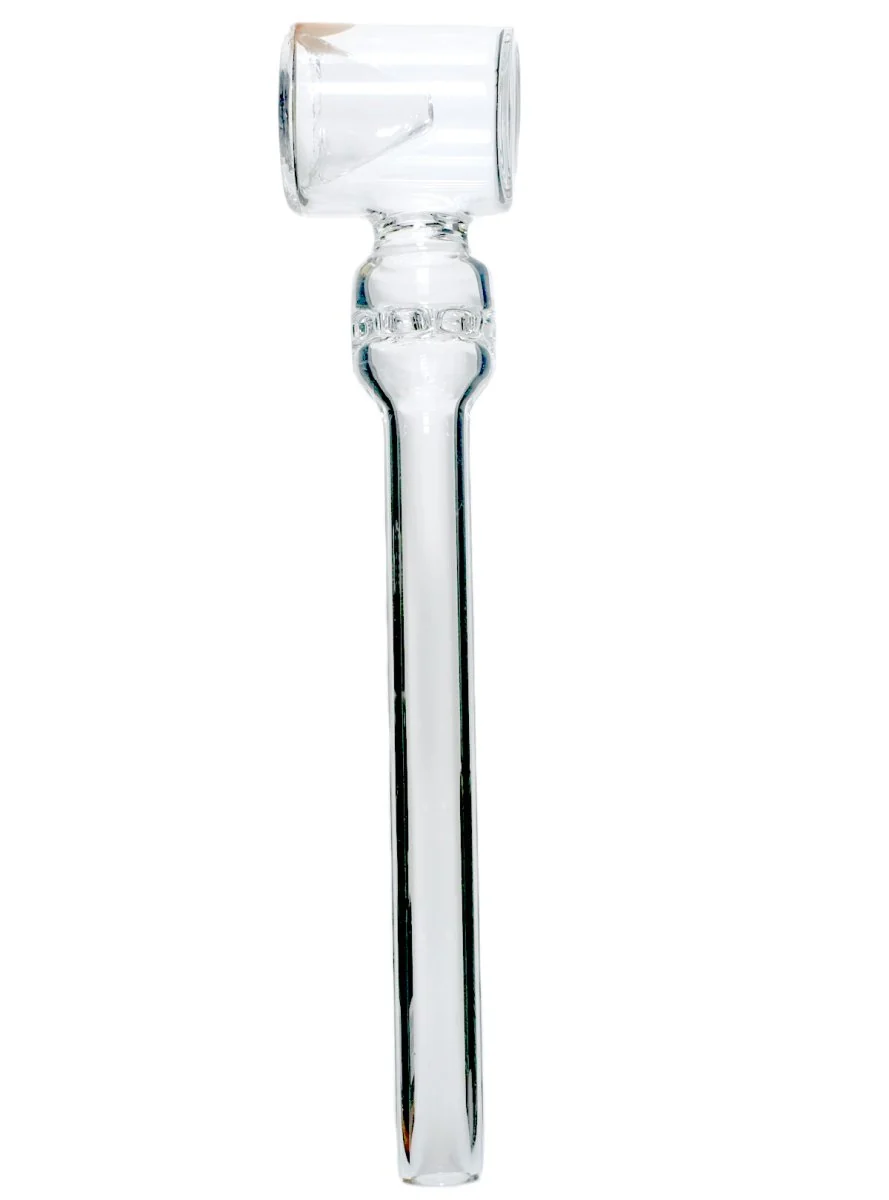 5" Elegant Glass dropping cone flat base oil burner pipe Set of 2