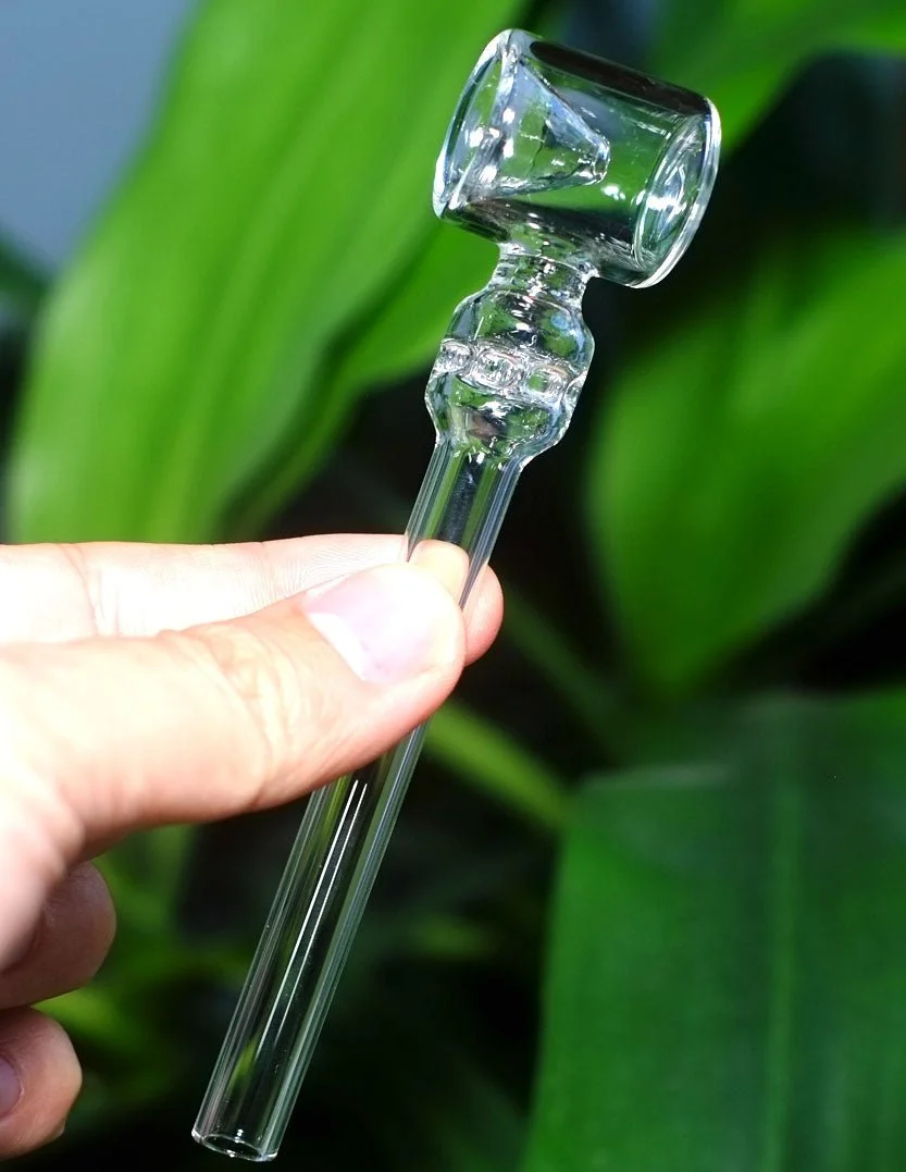 5" Elegant Glass dropping cone flat base oil burner pipe Set of 2 - Image 2