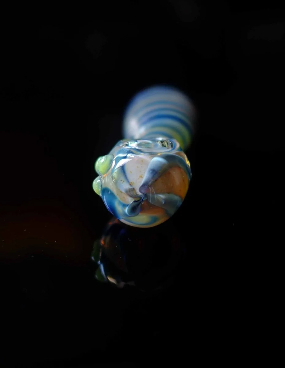 5" Spiral Dot Glass Hand Pipe - Image 3