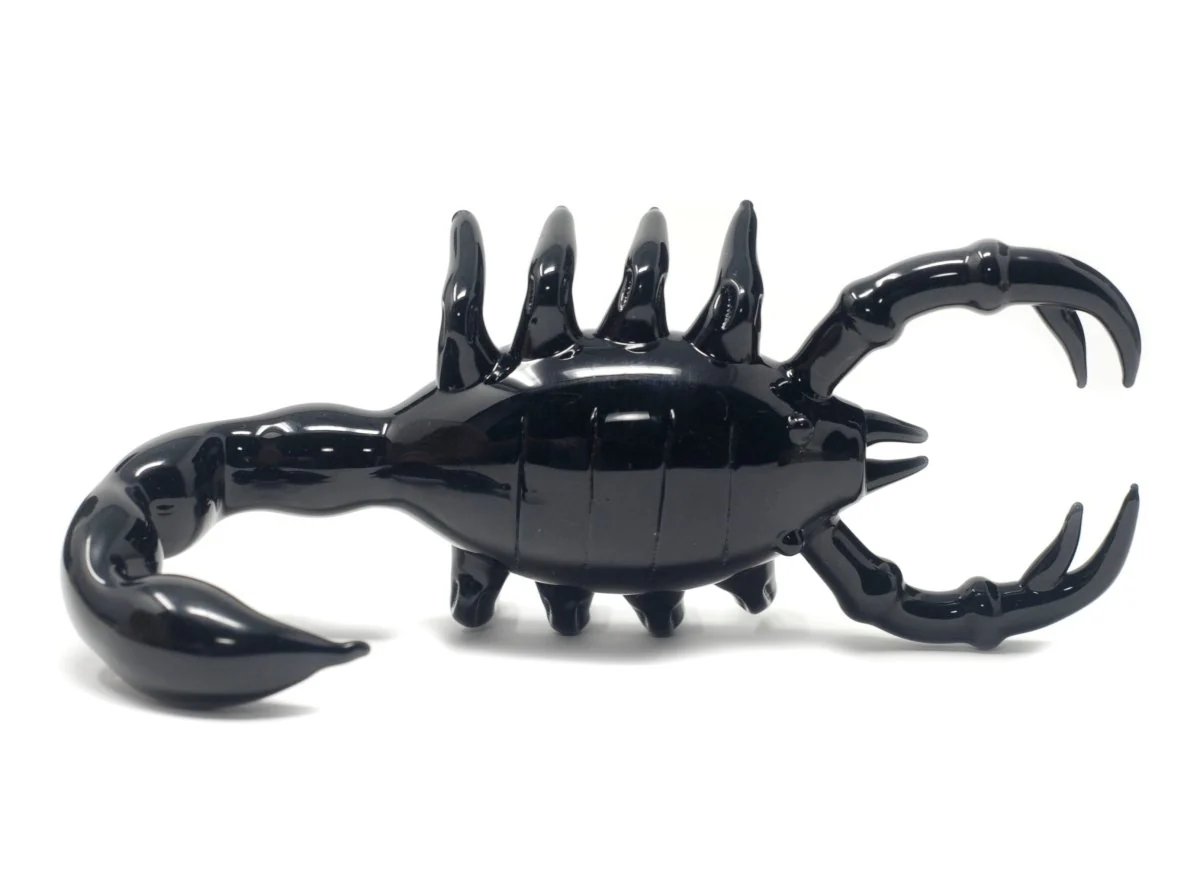6" Black Scorpion glass hand pipe - Image 4