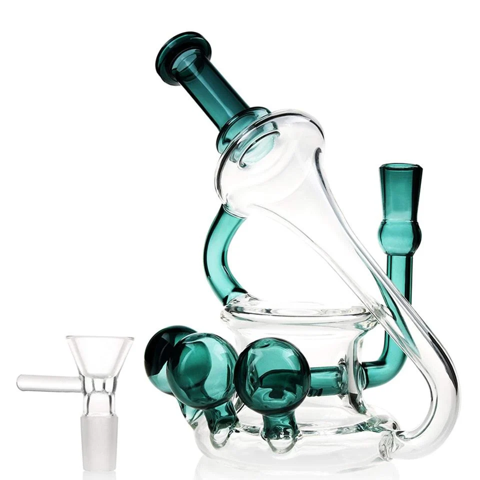 6" Glass Recycler Water Pipe