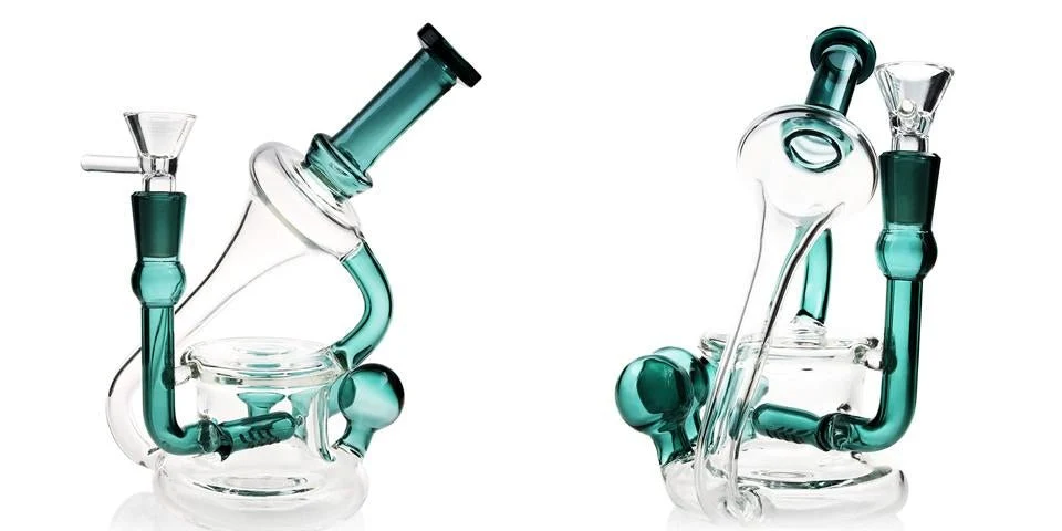 6" Glass Recycler Water Pipe - Image 2