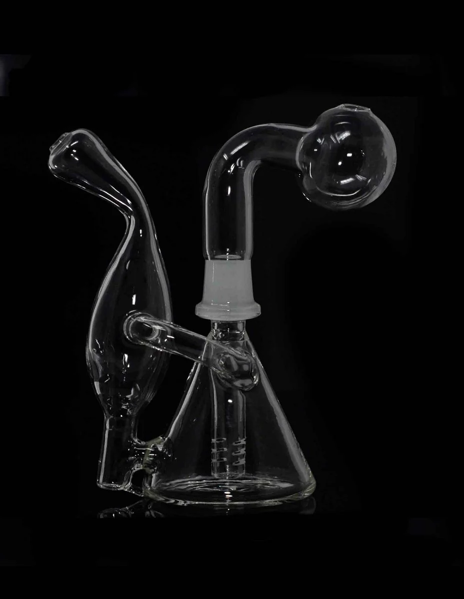 6 " Mini Glass Oil Bubbler Burner rig - Image 2