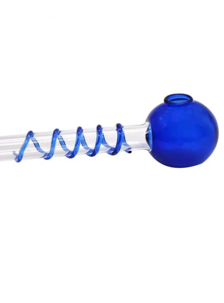 6" Colored Glass Twisted Oil Buner Pipe - Image 5