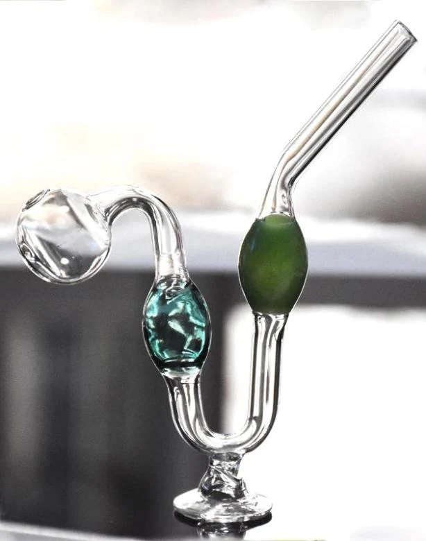 7" glass Water Oil Burner Pipe with feet