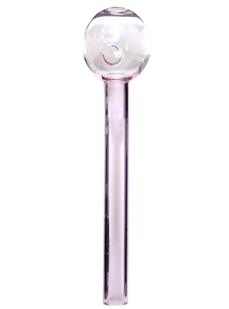 7" Pink Heavy Thick Glass Oil Burner Pipe - Image 3