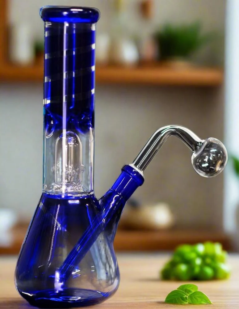 8" Beaker Glass Oil Burner Water Pipe hi - Image 2