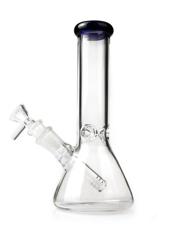 8" Clear Glass bong with ice pinch - Image 2