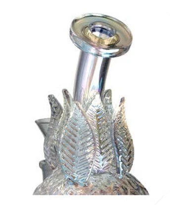 8" Holographic Rainbow Design Pineapple Glass Water Pipe - Image 2