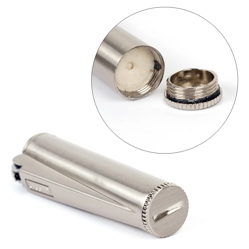 Clipper Flint Wheel Oil Petrol Gasoline Cigarette Metal Lighter Silver - Image 3