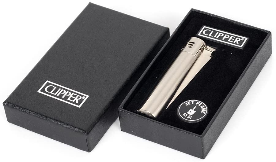 CLIPPER Jet Flame Torch Cigarette Cigar Butane Gas Metal Lighter - Image 2