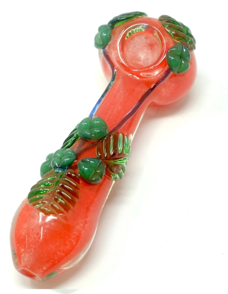 5.5"  Glass Leaf Hand Spoon Pipe - Image 2