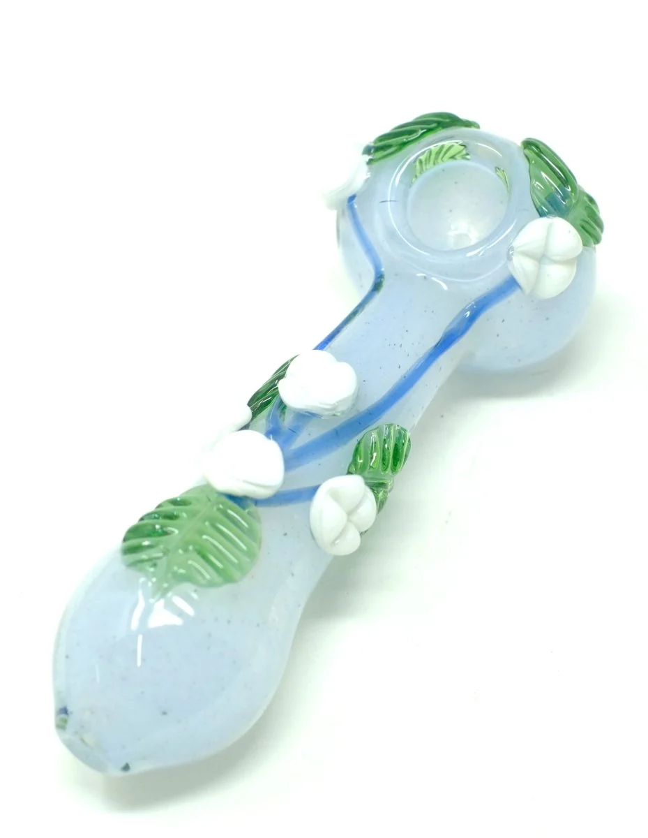 5.5"  Glass Leaf Hand Spoon Pipe - Image 3
