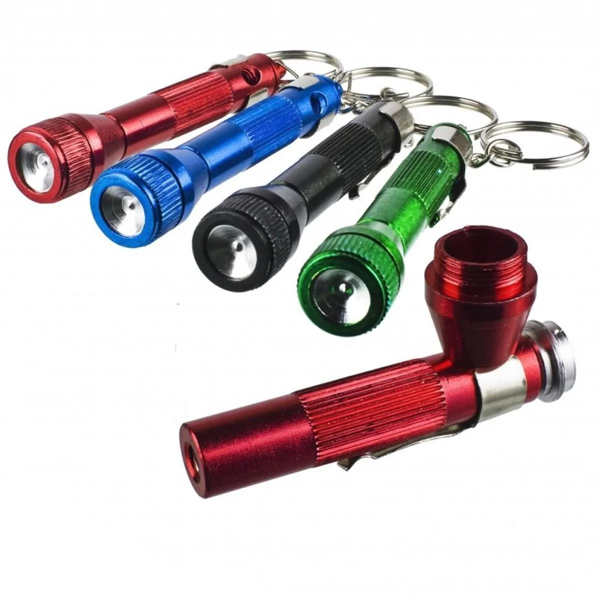 Flashlight Metal Smoking Tobacco Pipe