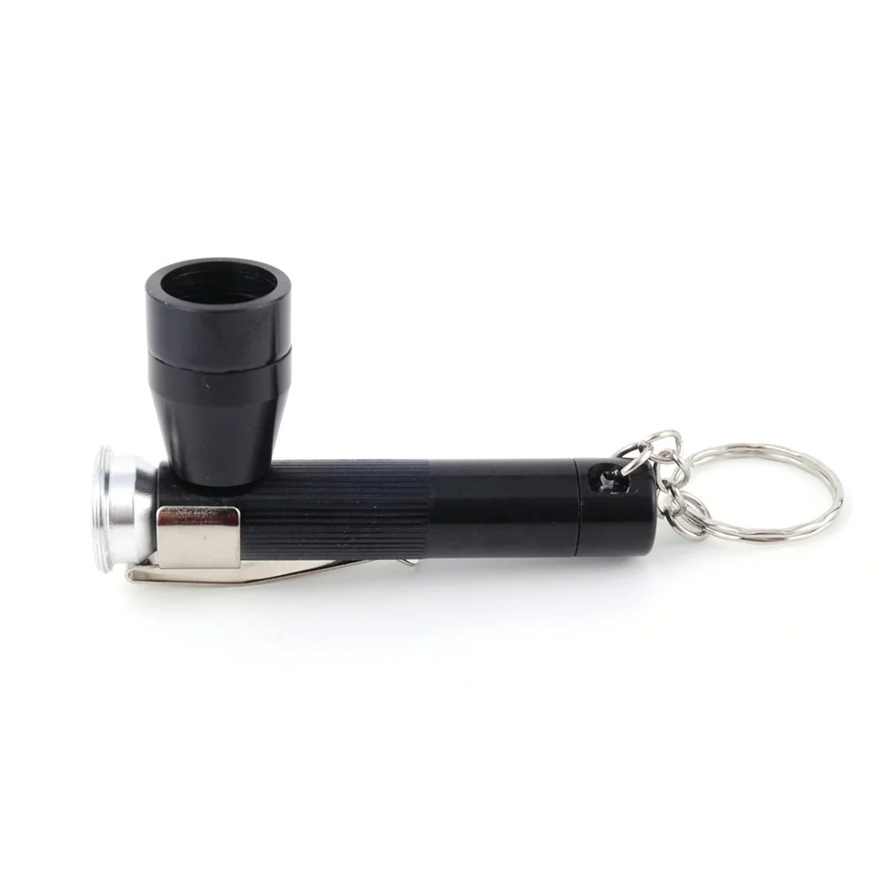 Flashlight Metal Smoking Tobacco Pipe - Image 2