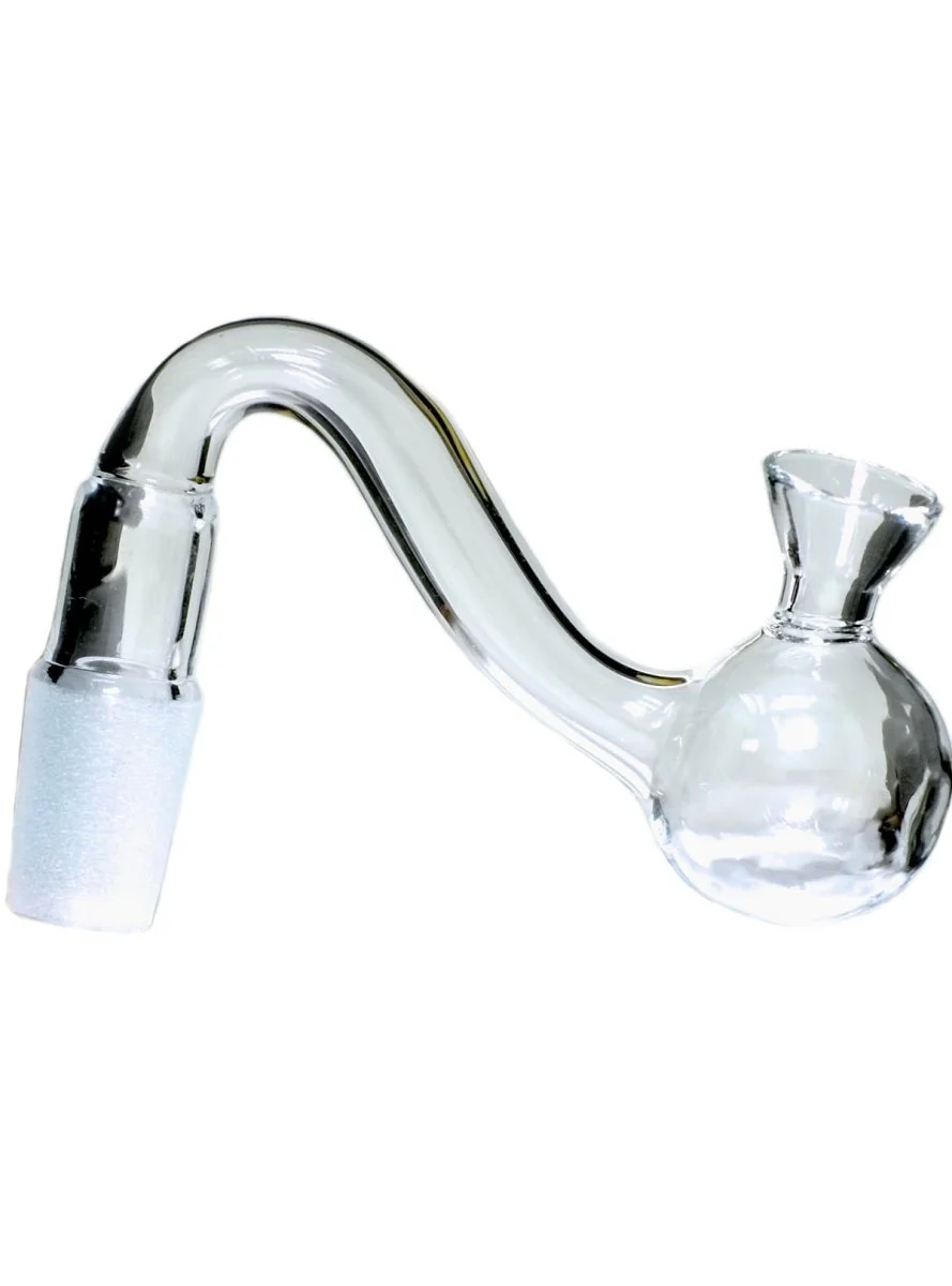 Glass Oil Burner Pipe Bowl Featuring a Funnel Attachment for Water Pipes. 2pcs