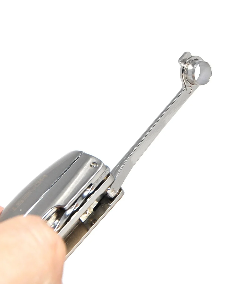 Honest Double Torch Jet Refillable Butane Gas Lighter with Cigar hole puncher and picker - Image 4