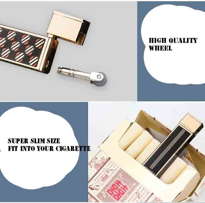 Honest Stylish Design Wheel Refilalble Butane Cigarette Lighter - Image 3