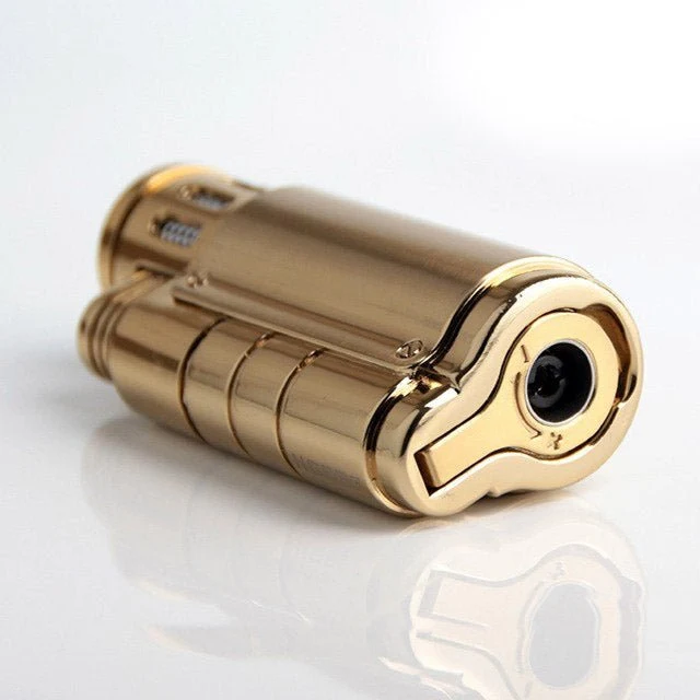 Jobon Triple Jet Flame Butane Cigar Gas Lighter Cigar Puncher - Image 4