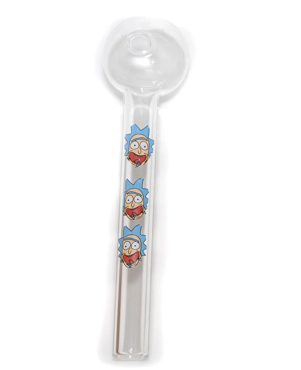 6" Cartoon Sticker Jumbo Glass Oil Burner Pipe  Made in US