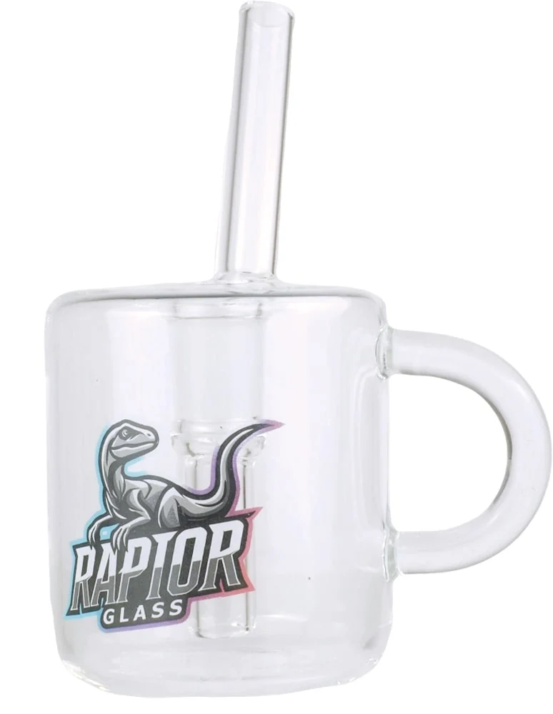 Raptor Glass Mug Bubbler – Crystal-Clear Comfort Hits - Image 2