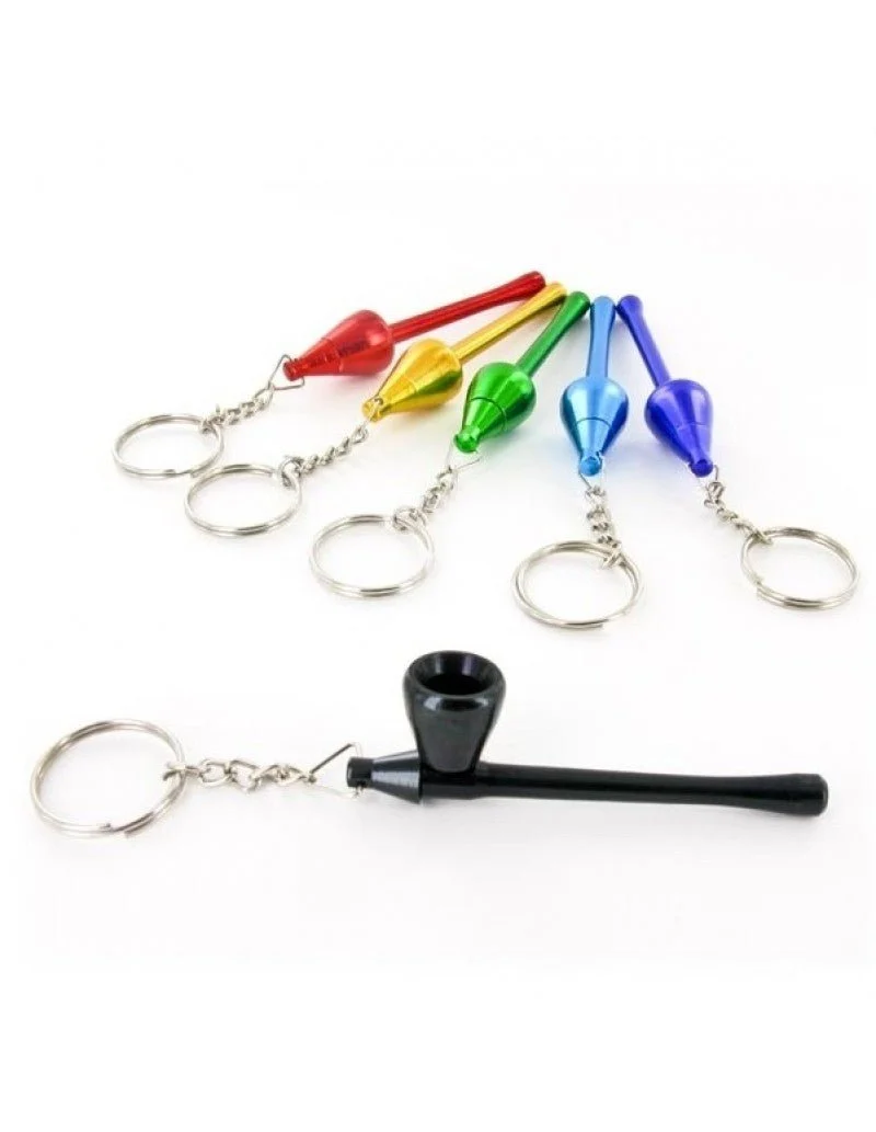 Secret Mushroom Keychain Metal Tobacco Pipe