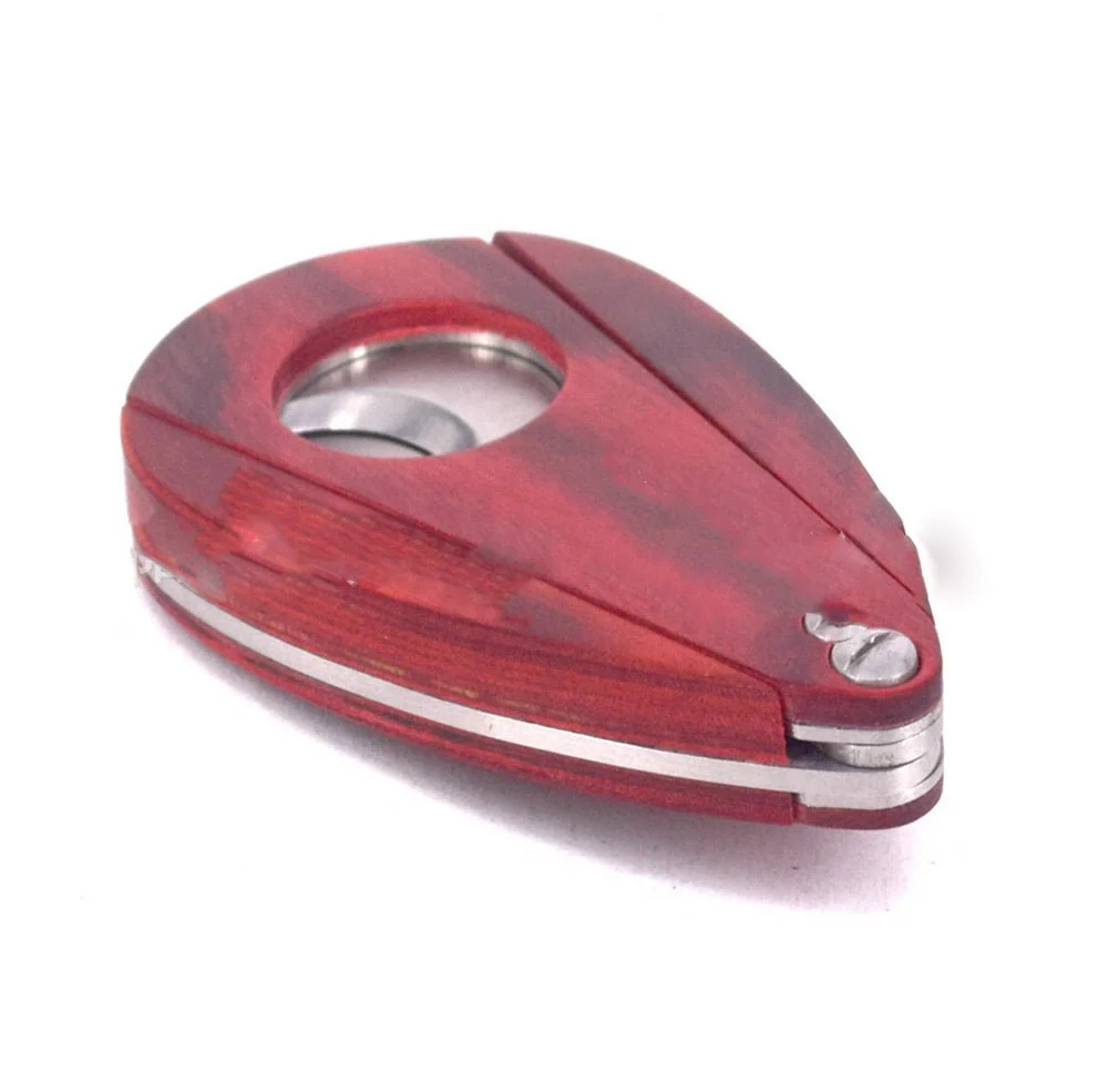 ShowJade Rosewood Cigar Cutter Stainless Double Blade Steel Cutter S - Image 3