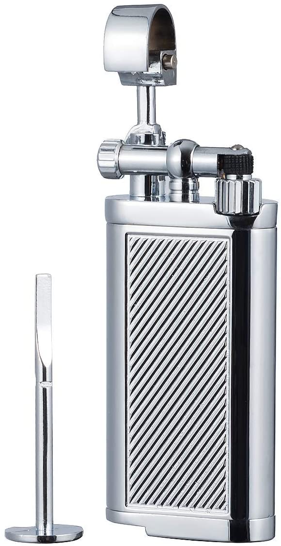 Spunk multifunctiona Antique Style Lift Arm Tobacco Pipe Cigarette Butane Lighter with Tamper & Pick - Image 4