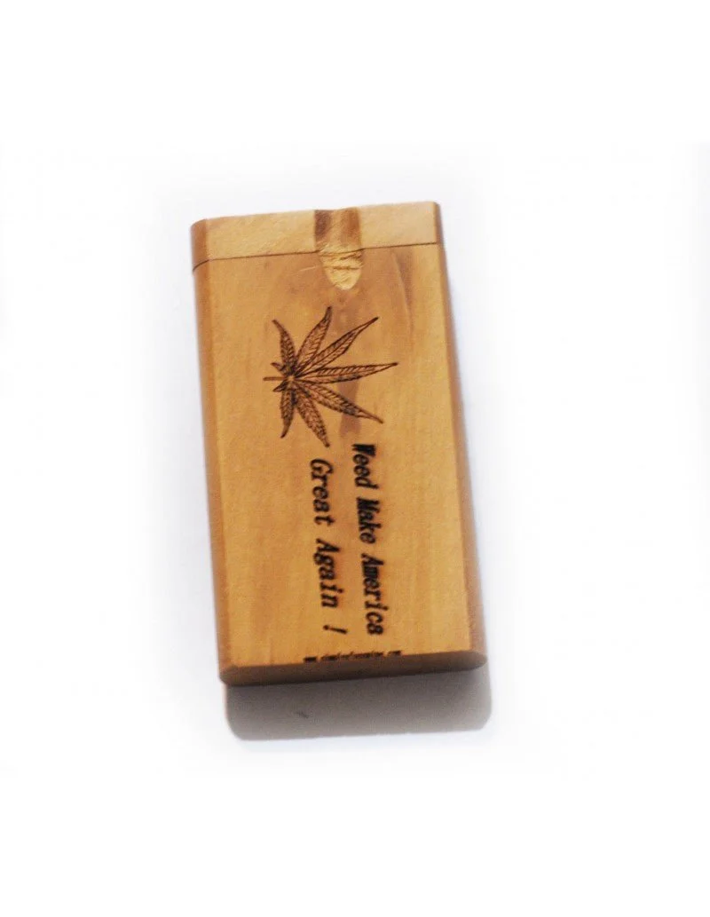 Weed Make America Great Again Wood Dugout pipe with bat